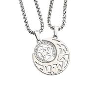 NVOQILIN 2Pcs Lovers' Jewelry 3 Colors For Steel Letter Love Heart Stitching For Sun Moon Couple Pendant Neckla Sun Moon Pendant Necklace
