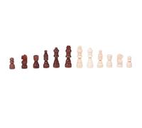 NVOQILIN 32Pcs Wood Chess Pieces Portable International Chess Pieces Tournament Figures Hand Carved Wood Chessmen Portable Hand Carved Figure Figurine