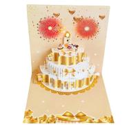 NVOQILIN 3D Birthday Greeting Card With Music And Light Light and Sound Happy Birthday Card For Women Men Birthday Wedding