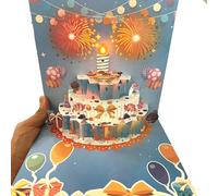 NVOQILIN 3D Birthday Greeting Card With Music And Light Light and Sound Happy Birthday Card For Women Men Birthday Wedding