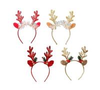 NVOQILIN 4pcs Chilling Christmas Party Decoration Headbands Make A Statements At Event And Role Playing Activities Daily Use Christmas Antlers Headbands