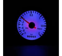 NVOQILIN 52mm General 12V Boosts Gauge Blue LED Display High Visibility Pressure Meter for Auto