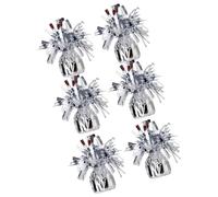 NVOQILIN 6Pcs Reflective PET Foil Balloon Holder Weights, Silver