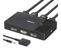 NVOQILIN 8K @ 60Hz KVM Switcher Computer Laptop Host Sharing USB to HDTV Device Shared Keyboard Replacement Accessories KVM