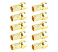 NVOQILIN Alloy Connectors 75-5 Thread Heads Locking For RG60 Satellite Antennae Coax Cable Twist-on 5/10PCS Mechanical Equipment Fastener