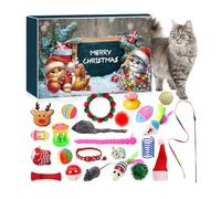 NVOQILIN Cat Advent Calendar 24 Toy for a Meowy Christmas, 24 Days Cat Toy Countdown Calendar Christmas Toy for Kitten and Cats L