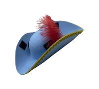 NVOQILIN Cosplay Fedoras Pirate Caps Feathered For Kids Halloween Party Pretend Play Children's Treasure Hunt Role Play Kids Pirate Party Hat