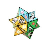 NVOQILIN Creative Flipping Puzzle Cubes Set Panda Stress Relief Toy For Adults Portable Teaser Game Design