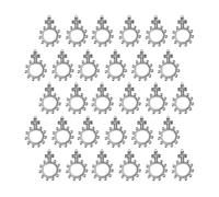 NVOQILIN Devotional Rosaries 30Pcs Silver Metal Crucifix Rings for Spiritual Practices & Favor Gift Finger Rosary