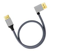 NVOQILIN DP1.2 Video Cord 4K 60Hz Resolution Straight Head To Right Angled Connection Wire DisplayPort Connection Line Male To Male