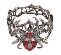 NVOQILIN Edgy Arachnid Charm Rhinestones Accented Adjustable For Halloween Parties Gothic Fashion Jewelry Gift Punk Crystal