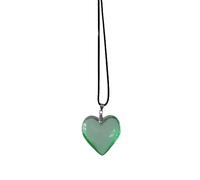 NVOQILIN Elegant Clear Glass Heart Pendant Neckband Choker Collar Necklace Choker Long Lace Up Necklace Fashion Y2K Jewelry Fashion Collar For Women Vintage Clavicle Chain