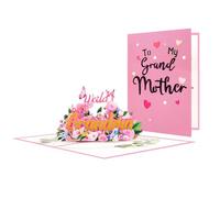 NVOQILIN Elegant Popup Invitation Card for Mother's Day Handmade Greeting Card with Envelope Foldable Paper Blessing Cards