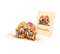 NVOQILIN Elegant Popup Invitation Card for Mother's Day Handmade Greeting Card with Envelope Foldable Paper Blessing Cards