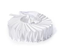 NVOQILIN Elegant White Ruffled Dog Cats Collar Adjustable Medieval Royal Pet Costume Accessories for Halloween Photo