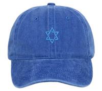 NVOQILIN Embroidery Israel Flags Baseball Caps Washed Cotton Outdoor Gear Sunproof and Breathable for Patriotic Event and Collector Outdoor Sports Caps Royal Blue