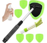 NVOQILIN Extendable Windshield Cleaner With Rotating Head And 6 Microfiber Pad For All Vehicle Type