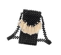 NVOQILIN Friendly Wooden Bead Handbag For Women Small Phone Bags Crossbody Bag For Beach Walks And Adventures Trendy Travel Companion