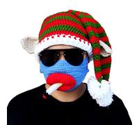 NVOQILIN Funny Christmas Party Hat Knit Caps With Pom-pom Novelty Santa Hats Set For Winter Party Hats For Kids Adults Men Women Funny Novelty Santa Kids Adult Knitted