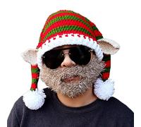 NVOQILIN Funny Christmas Party Hat Knit Caps With Pom-pom Novelty Santa Hats Set For Winter Party Hats For Kids Adults Men Women Funny Novelty Santa Kids Adult Knitted