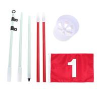 NVOQILIN Golfs Hole Cup Nylon Golfs Flags Set Portable Flagstick Putting Green Flags Double-Sided Numbered Golfs Flags and Hole Cup