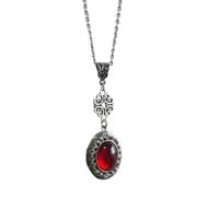 NVOQILIN Gothic Victorian Necklace with Vintage Gemstones Adjustable Clavicle Chain for Women and Girls Retro Preciousstone Necklace