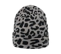 NVOQILIN Halloween Skull Cap Unisex Knit Hat Crochet Cheetah Party Holiday Winter Warm Hat Cute Cow Pattern Theme Winter Beanies For Men