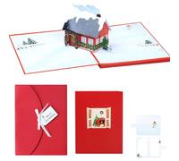 NVOQILIN Illuminated LED Christmas Card Glowing Holiday Greeting Card for Adult Men Women Handmade Christmas Invitation Cards