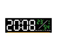 NVOQILIN LED Digital Wall Clock with Large Display, Black shell green