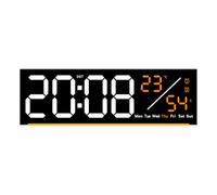 NVOQILIN LED Digital Wall Clock with Large Display, Black shell red