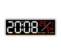 NVOQILIN LED Digital Wall Clock with Large Display, White shell red ligh