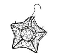 NVOQILIN Metal Wire Star Cage Wall Planter Indoor Outdoor Decor Space Saving Star Shape Wire Wreath Hanging Basket S