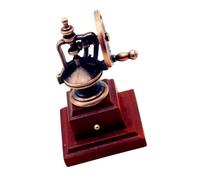NVOQILIN Miniature Retro Hand Cranked Sander Model Retro Design For Dollhouses Decoration And Collectible Item Alloy