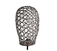 NVOQILIN Modern Metal Mannequin Display Head Model Stylish Mannequin Head Wigs Display Stand for Wigs Hats Caps and More Creative Wall Mount