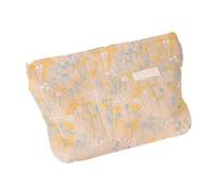 NVOQILIN Natural Plant Embroidered Makeup Bag Creative Polyester Cosmetic Pouches Toiletry Bag for Women Travel and