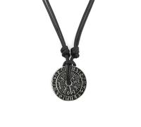 NVOQILIN Nordic Hollow Runes Pendant Necklace Adjustable Chain Choker Ethnic Charm Clavicle Chain Jewelry For Men And Women Mystical Charm