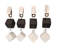 NVOQILIN Pack Of 4 Tablecloth Weights Marble Stone Heavy Pendants Tablecloth Hangers With Clips For Outdoor Party Picnic Table Picnic Clip