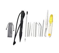 NVOQILIN Paracord Stitching Set Lacing Stitching Needle Smoothing Tool Knotter Tool For Bracelets And Leatherwork Outdoor Paracord Accessories