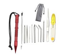NVOQILIN Paracord Stitching Set Lacing Stitching Needle Smoothing Tool Knotter Tool For Bracelets And Leatherwork Outdoor Paracord Accessories