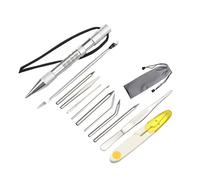 NVOQILIN Paracord Stitching Set Lacing Stitching Needle Smoothing Tool Knotter Tool For Bracelets And Leatherwork Outdoor Paracord Accessories