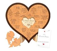 NVOQILIN Personalizing Wood Love Heart Puzzle Boards Anniversary Keepsakes for Couple Celebrating 1 Year/3 Year Anniversary