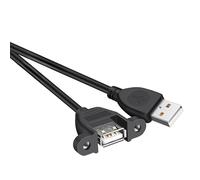 NVOQILIN Portable USB Male To Female Data Cord Screw Panel Mount Extension Cable Sync Charging Wire Line For Various Devices USB Extender Line