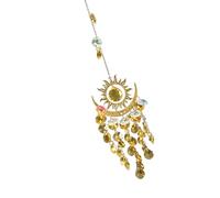 NVOQILIN Reflective Crystal Window Accent Moons and Sun Shape Reflecting Pendant Suitable for Boosting Day and Creating Peaceful Ambiances Home Decors Wind Toll