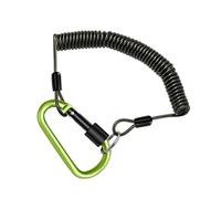 NVOQILIN Retractable Coiled Cord Stretchy Spirals Keyring AntiLost Fishing Lanyards Spring Coiled Carabiner Spring Cord Keychains