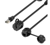 NVOQILIN RJ45 Coupler RJ45 IP68 for Cat6 Industrial Networking Male to Female Panel Mount Link