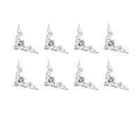 NVOQILIN Set of 8 Decorative Metal Book Corner Guards Elegant Design Sturdy Protect Easy Installation for Books Albums Notebooks Decorative Corners