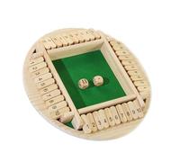 NVOQILIN Shut The Box Dices Game 6 Player Wooden Table Number Board Math Strategy Game Portable Double Shutter Toy