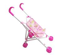 NVOQILIN Simulation Doll Stroller Assembly Toy Easy Setup Safe Doll Push Cart for Role Play Game Activity Essential
