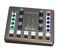 NVOQILIN Sound Mixer Live Sound Card Voice Changer Podcast Equipment for Phone Gaming Karaoke Live