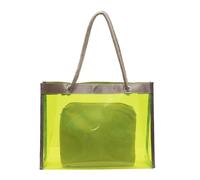NVOQILIN Stylish Clear PVC Bag For Women Lightweight Beach Bag With Spacious Interior Shoulder Purse And Cosmetic Pouches Set Spacious PVC Daily